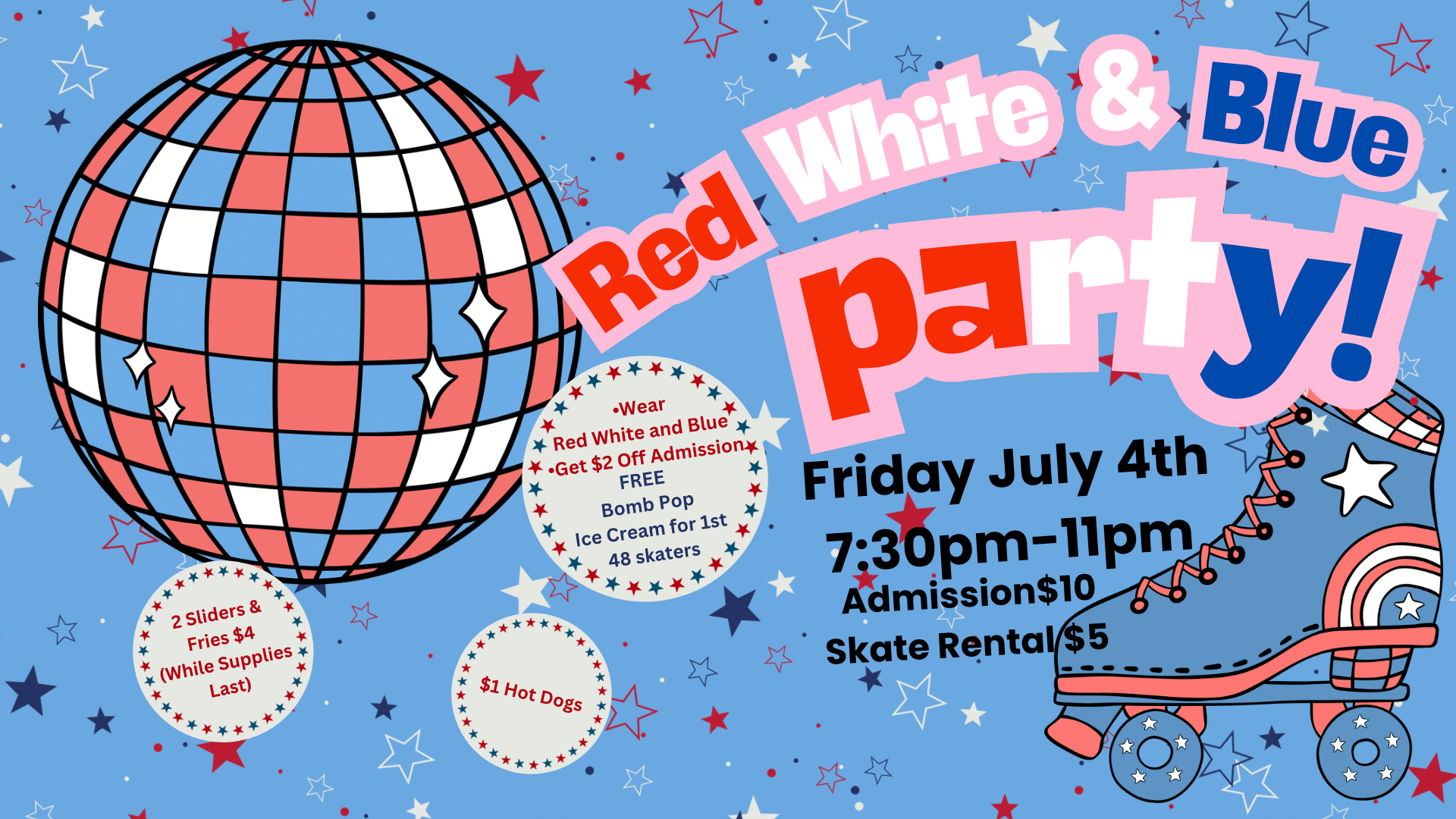 July 4th celebration Sherman Skateland 2020