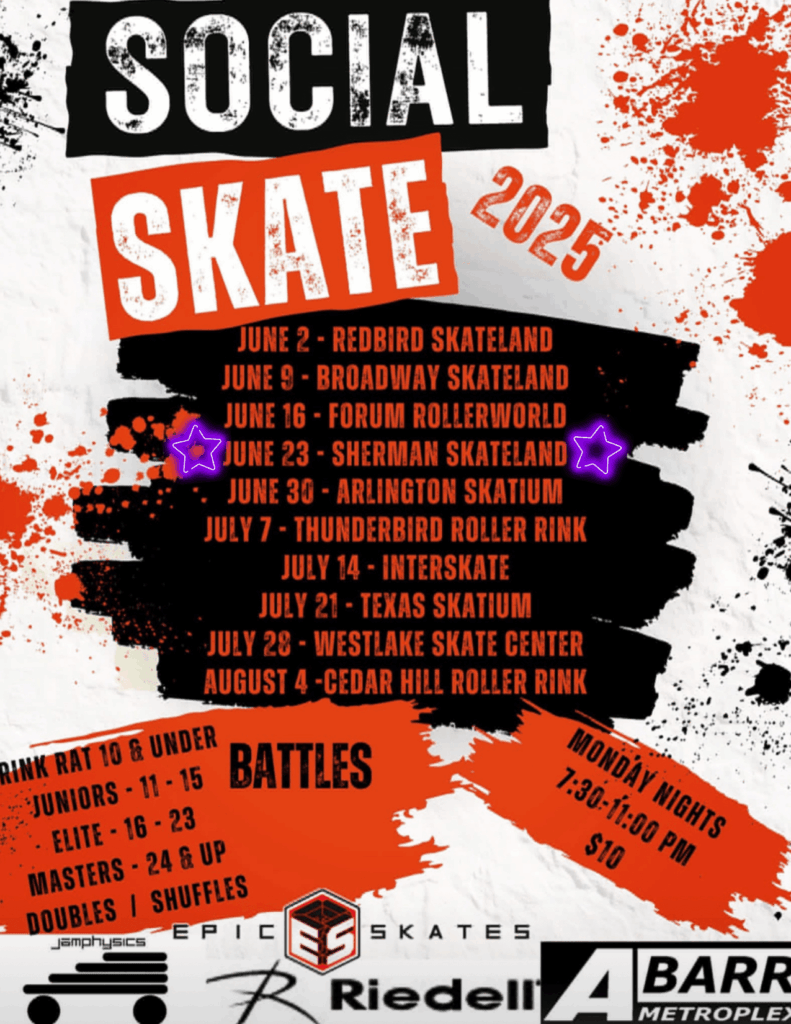 Social Skate Dates @ Sherman Skateland